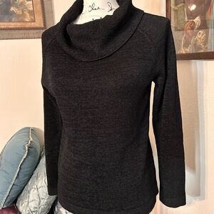 Like New Classic Josephine Chaus Women's Black Cowl Neck Sweater